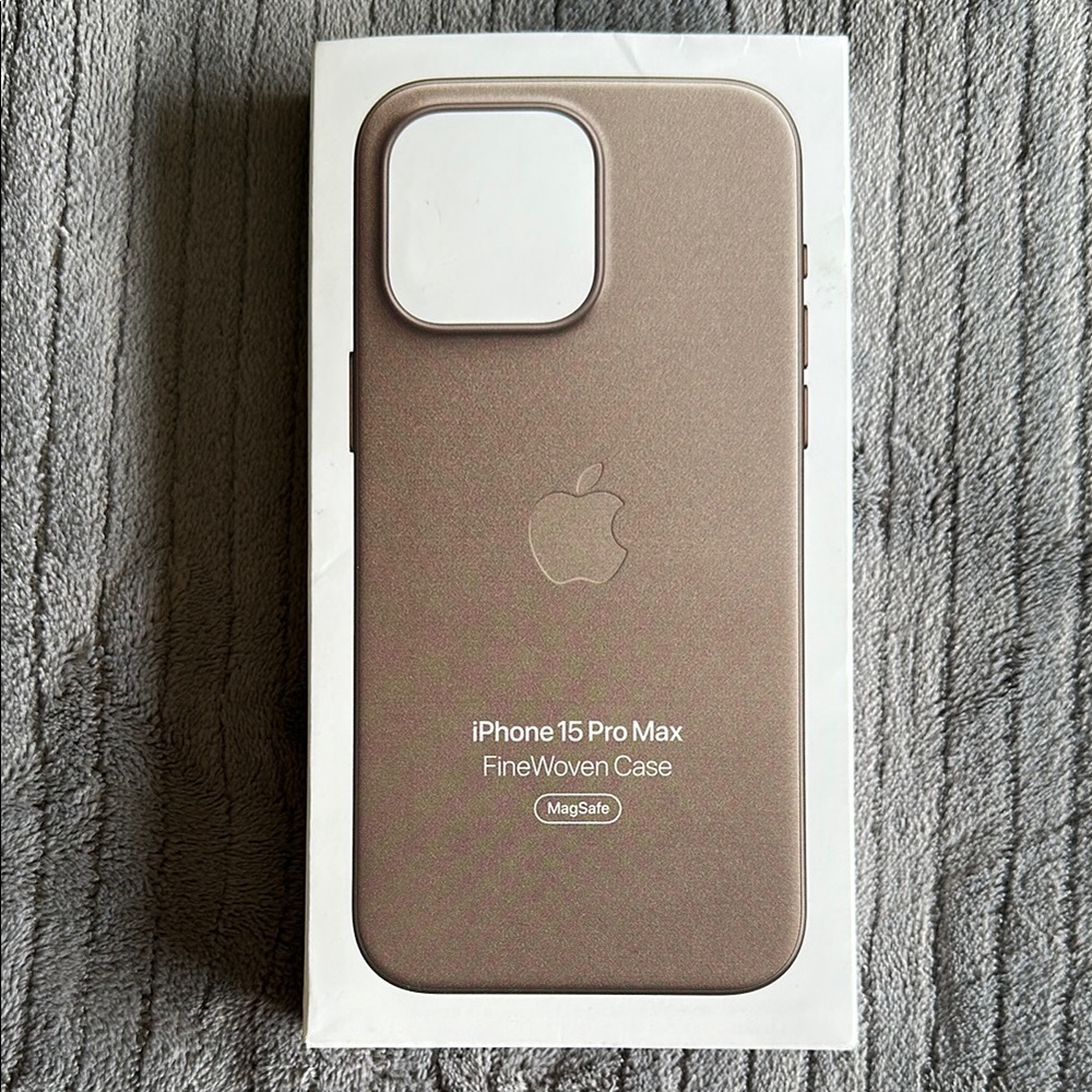 Apple FineWoven iPhone MagSafe 15 Pro Max Case in Taupe